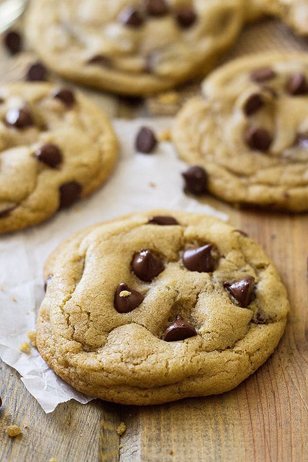 No Chill Soft Chocolate Chip Cookies - Countryside Cravings